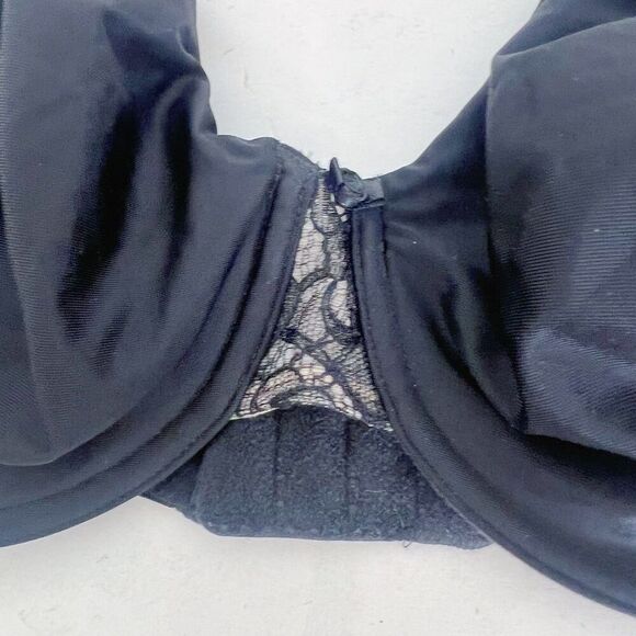 Wacoal Black Finer Things Unlined Bra Lace Details Women's Size 36D - Picture 2 of 4
